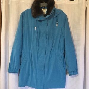 Westbound Womens Winter Coat with Removeable Faux Fur Trim Hood Size Small